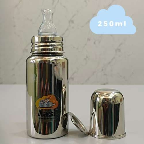 Premium Stainless Steel Baby Feeding Bottle - 250 ml